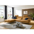 ECKSOFA in Echtleder Currygelb  195/308 cm  - Currygelb/Schwarz, Design, Leder/Metall (195/308cm) - Dieter Knoll