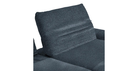 ECKSOFA  in Bouclé Blau  280/170-195 cm  - Blau/Schwarz, Design, Textil/Metall (280/170-195cm) - Dieter Knoll