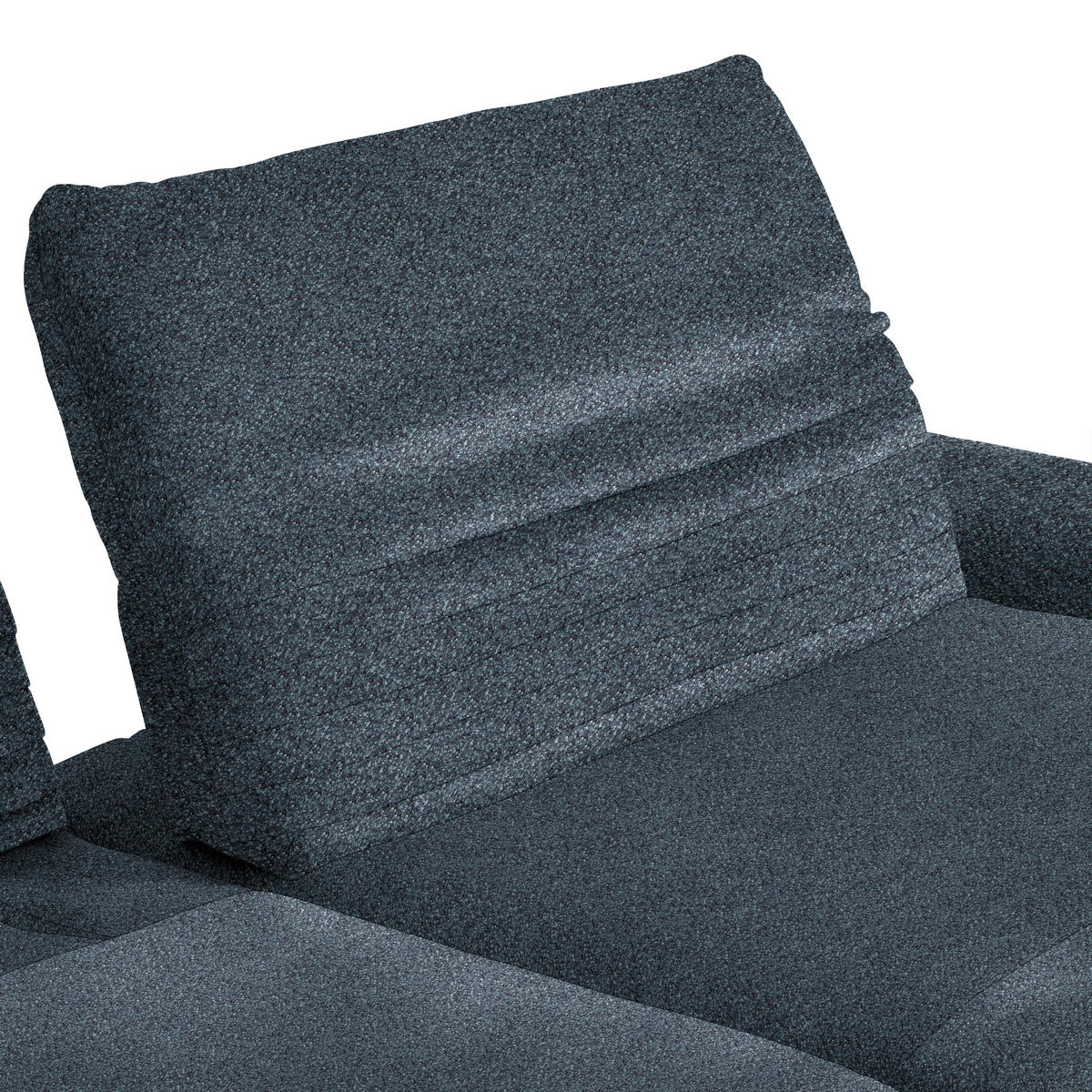 ECKSOFA  in Bouclé Blau  280/170-195 cm  - Blau/Schwarz, Design, Textil/Metall (280/170-195cm) - Dieter Knoll