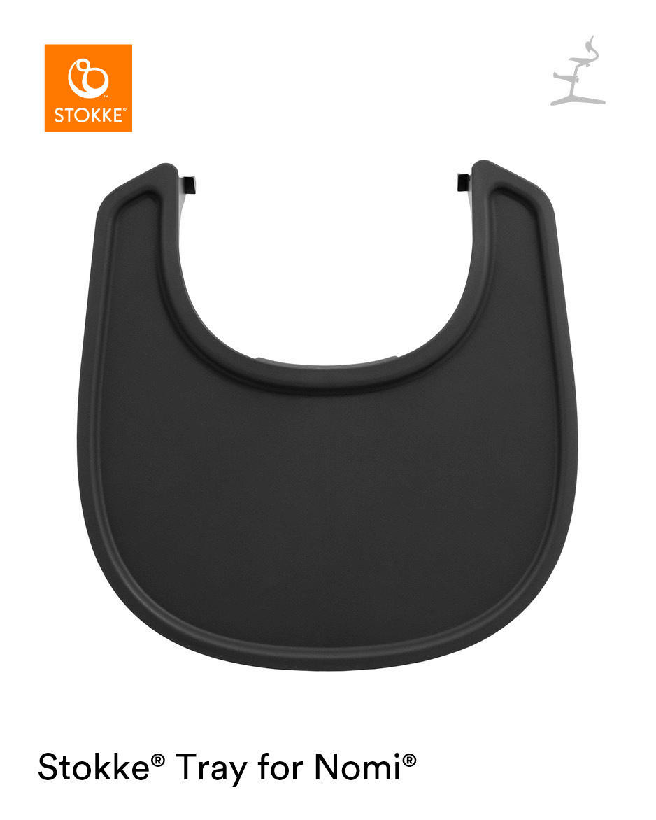 ESS- UND SPIELBRETT Nomi  - Schwarz, Basics, Kunststoff (44/43/9cm) - Stokke