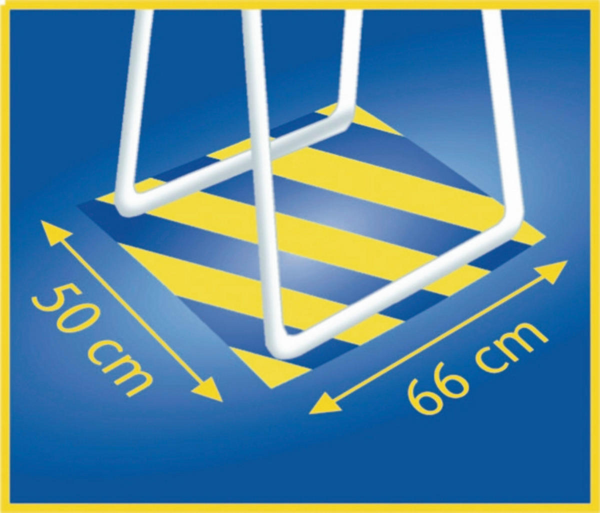 USCĂTOR DE RUFE VERTICAL - albastru/alb, Basics (155/66/61cm) - Leifheit