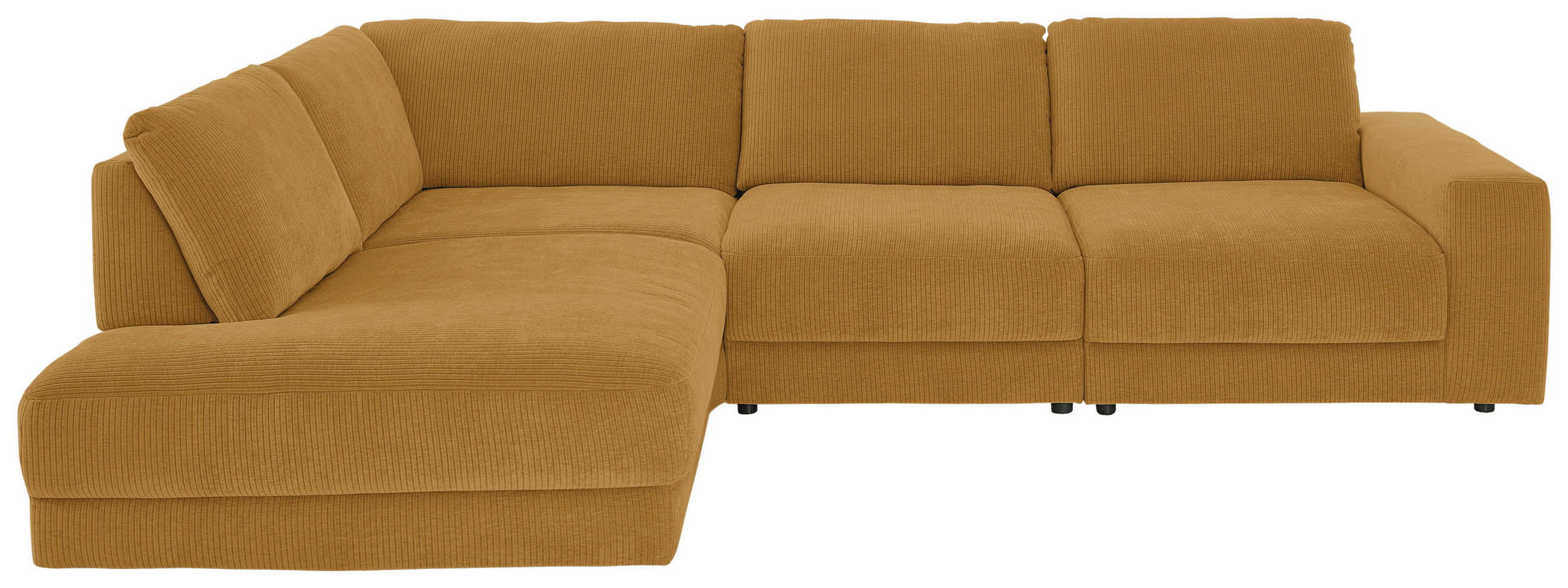 ECKSOFA in Chenille, Jacquard Cognac  - Cognac/Schwarz, Design, Kunststoff/Textil (242/316cm) - Niels Andersson