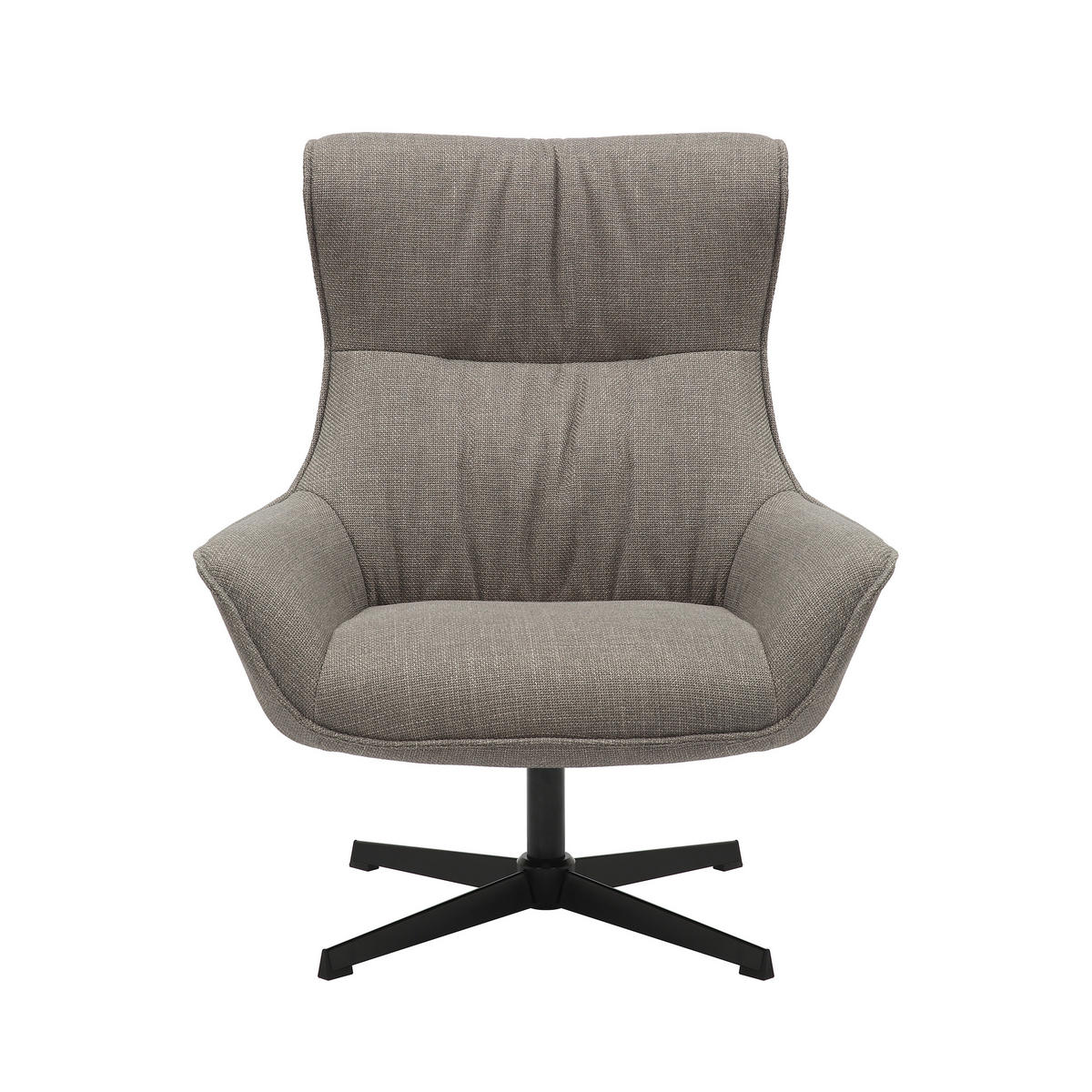 SESSEL in Struktur Taupe  - Taupe/Schwarz, MODERN, Textil/Metall (85/103/83cm) - Livetastic