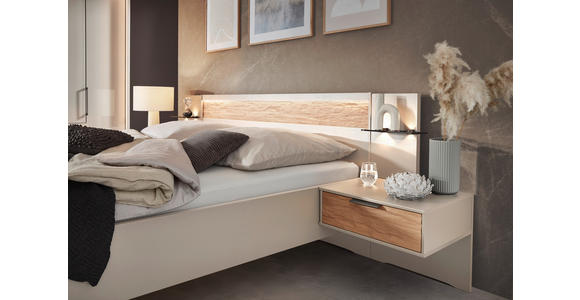 BETTANLAGE 180/200 cm  in Eichefarben, Champagner  - Champagner/Eichefarben, Design, Holz/Holzwerkstoff (180/200cm) - Dieter Knoll