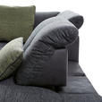 ECKSOFA  in Chenille, Mikrofaser Schwarz, Dunkelgrau  313/242 cm  - Chromfarben/Dunkelgrau, Design, Textil (313/242cm) - Xora