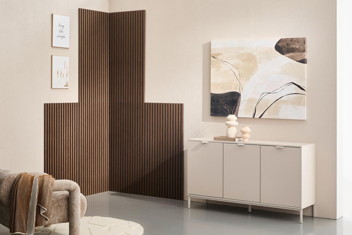 AKUSTICKÝ PANEL 60/120/2,1 cm   - šedá/černá, Basics, dřevo/kompozitní dřevo (60/120/2,1cm) - Boxxx