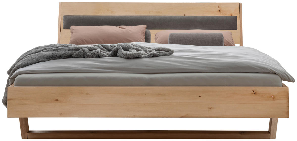 BETT 180/200 cm  in Fichtefarben  - Fichtefarben/Grau, MODERN, Holz/Textil (180/200cm) - Livetastic