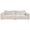 MEGASOFA in Feincord Weiss  - Weiss/Schwarz, Design, Kunststoff/Textil (290/86/127cm) - Pure Home Lifestyle