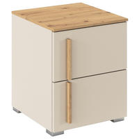 NACHTSCHRANK 40/49/42 cm  - Champagner/Alufarben, Design, Holz/Holzwerkstoff (40/49/42cm) - Stylife