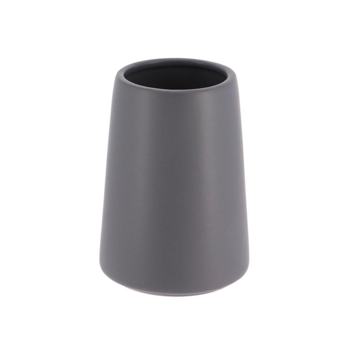 DRŽAČ ČETKICA ZA ZUBE  siva  keramika  SOLID  - siva, Basics, keramika (6/11,5/8cm) - Homeware