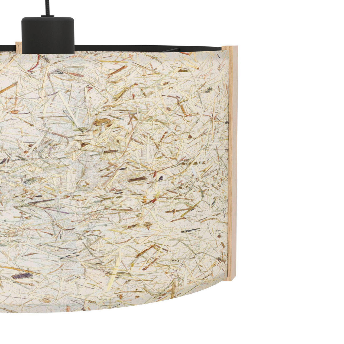 HÄNGELEUCHTE 40/150 cm  - Beige/Schwarz, Natur, Holz/Textil (40/150cm) - Eglo