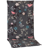 SESSELAUFLAGENSET in Grau, Rosa Vogel  - Rosa/Grau, Basics, Textil (118/50/6cm) - Gardenson