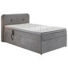 BOXSPRINGBETT 100/200 cm  in Hellgrau  - Hellgrau/Schwarz, KONVENTIONELL, Kunststoff/Textil (100/200cm) - Carryhome