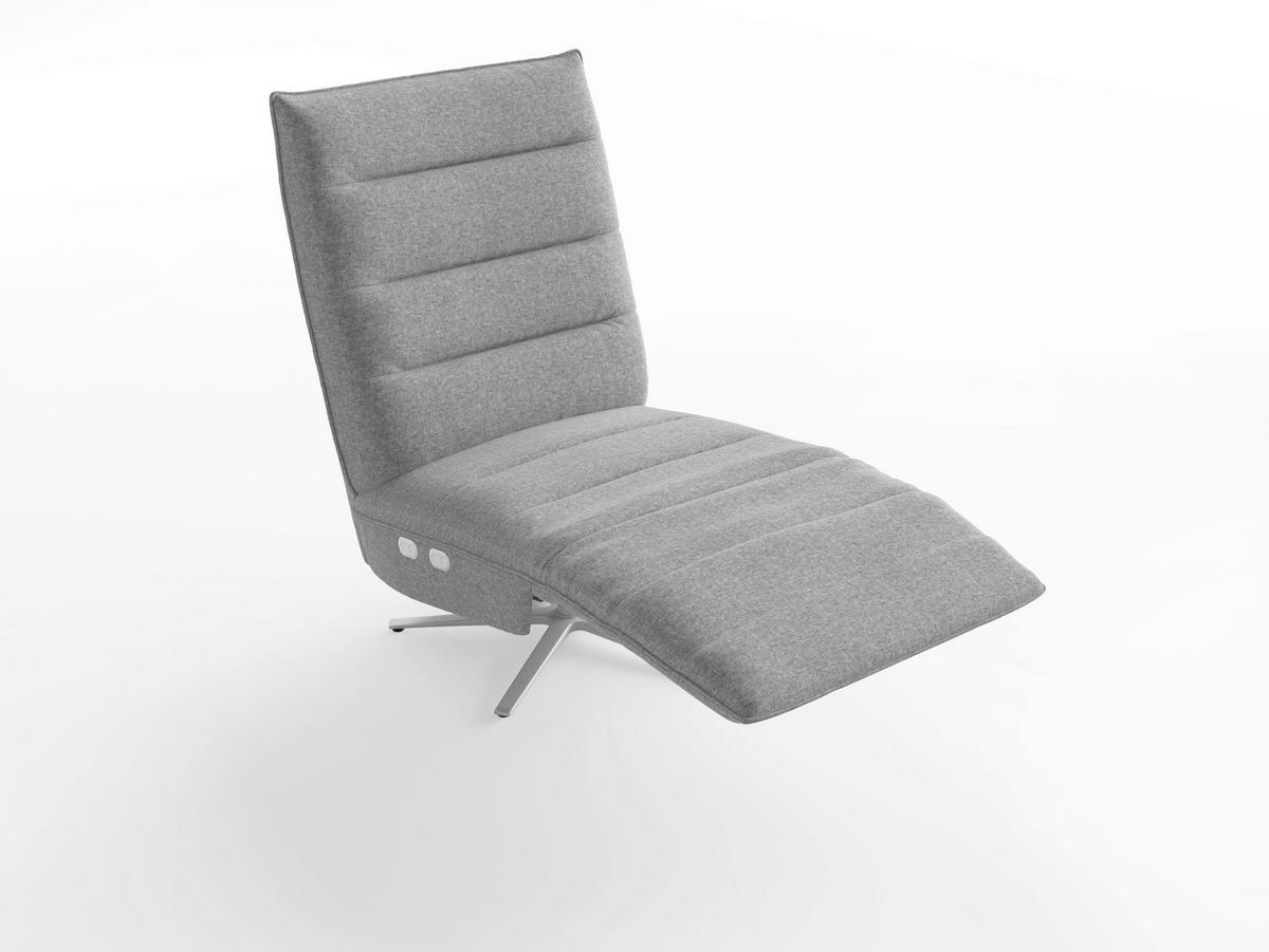 RELAXAČNÉ KRESLO, textil, sivá - sivá/strieborná, Basics, kov/textil (80/109/98cm) - Sit & More