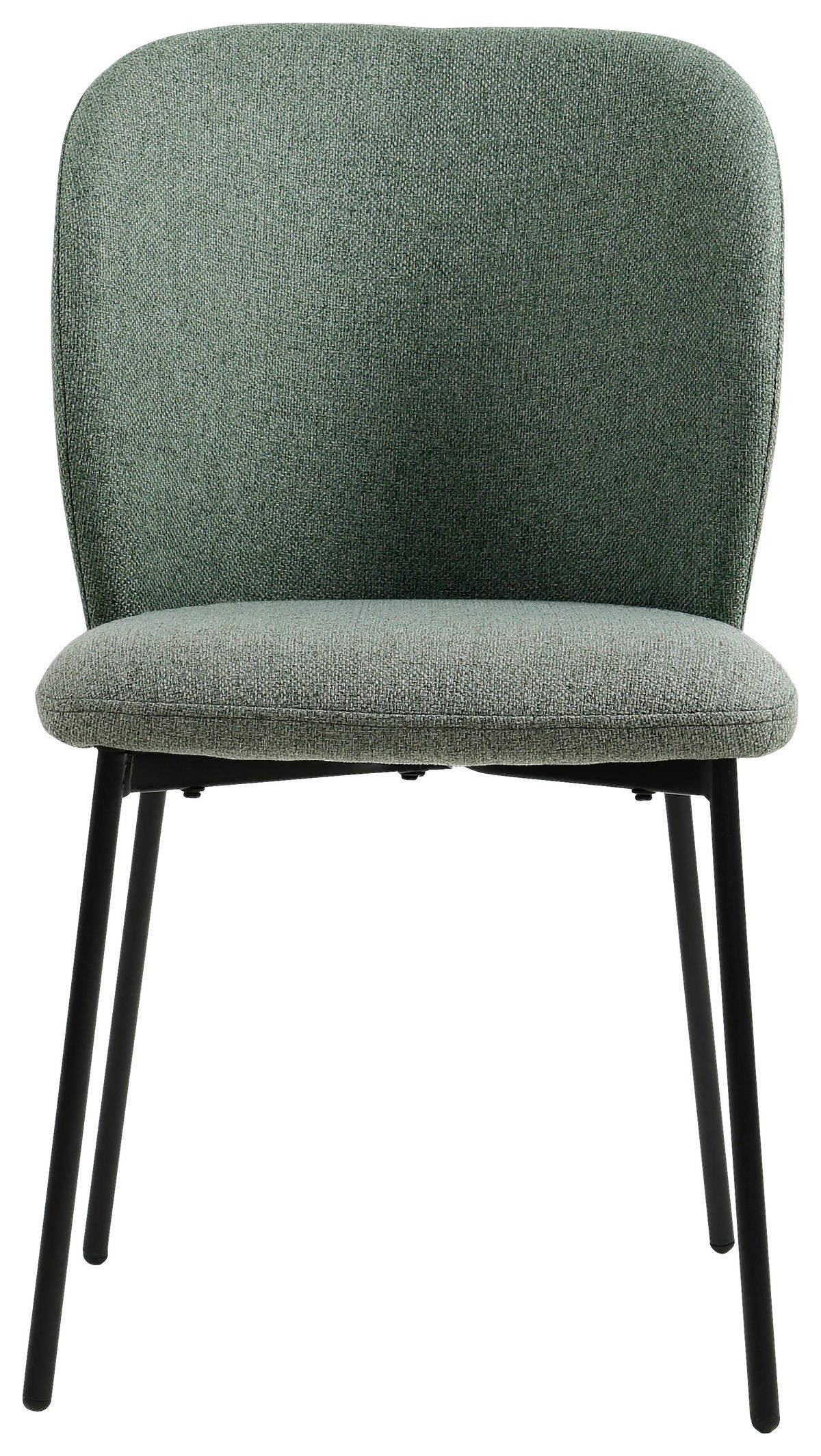 STUHL Leinenoptik Grün, Schwarz Pappel Sperrholz  - Schwarz/Grün, Design, Holz/Textil (49/84,5/58cm) - Carryhome