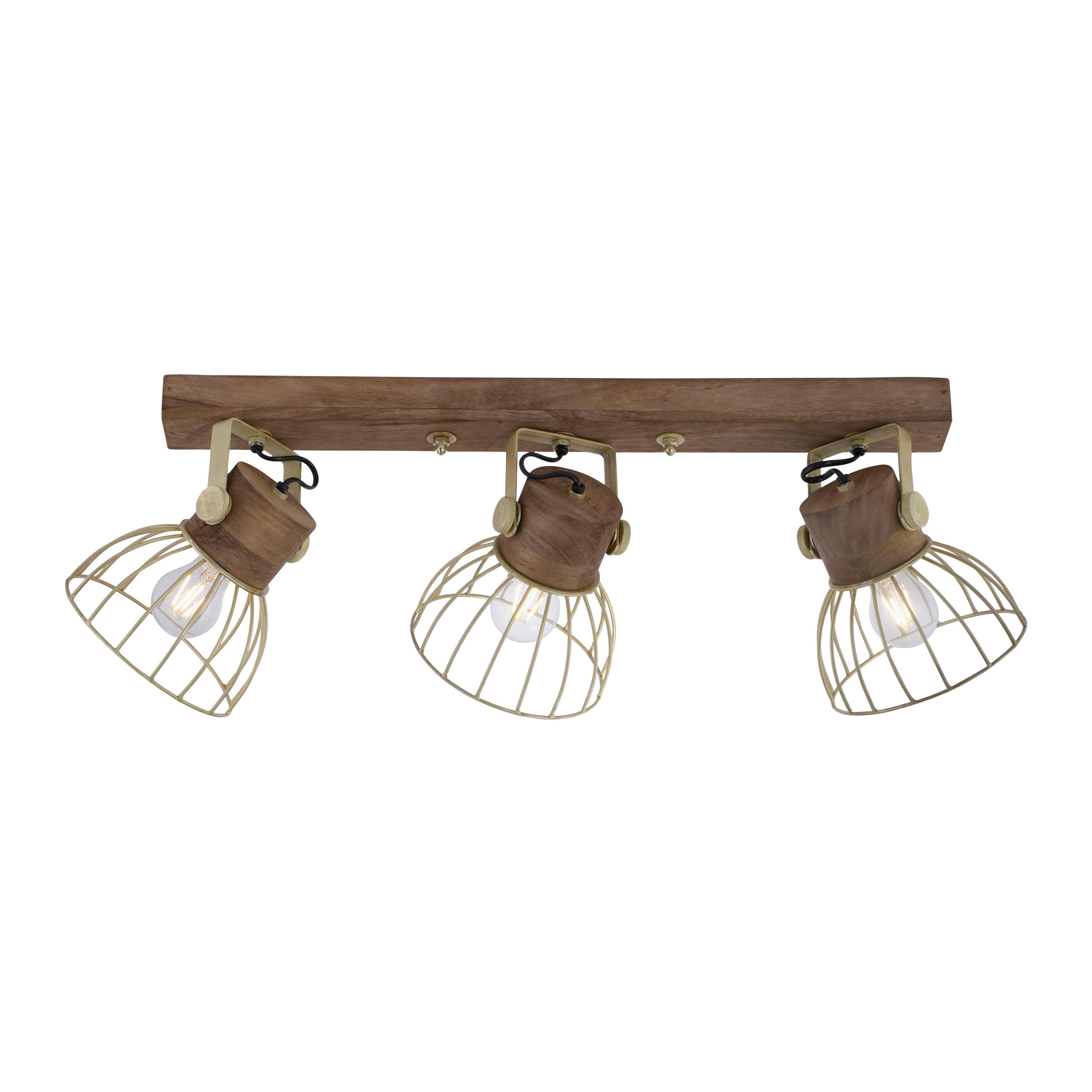 DECKENLEUCHTE Alami 76/31/45 cm   - Messingfarben, LIFESTYLE, Holz/Metall (76/31/45cm)
