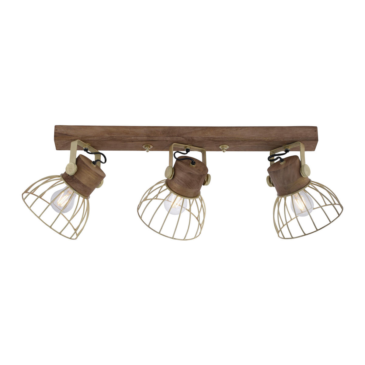 DECKENLEUCHTE Alami 76/31/45 cm   - Messingfarben, LIFESTYLE, Holz/Metall (76/31/45cm)