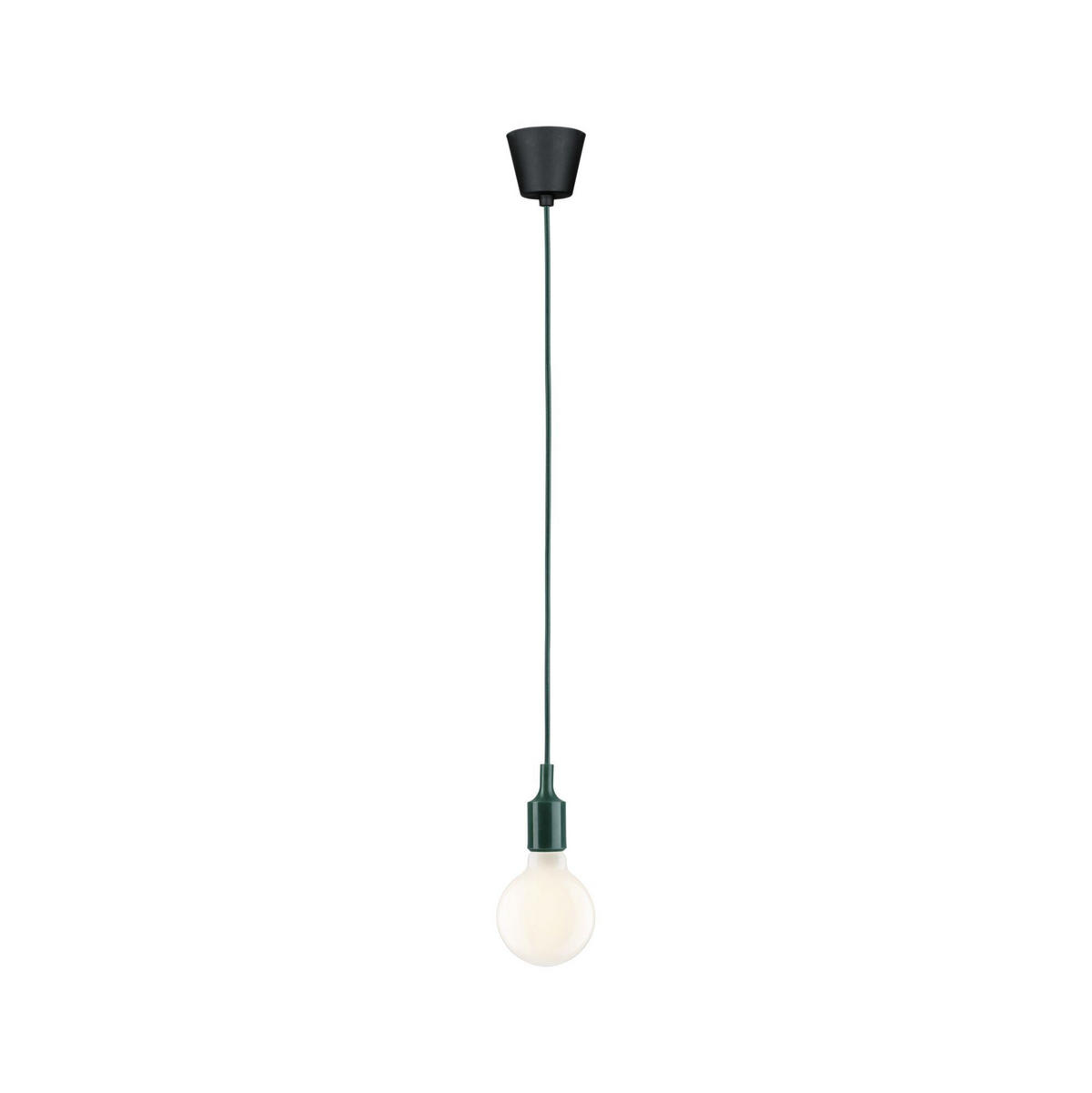 HÄNGELEUCHTE 78429 9,0/218 cm   - Schwarz/Grün, Basics, Kunststoff/Textil (9,0/218cm) - Paulmann