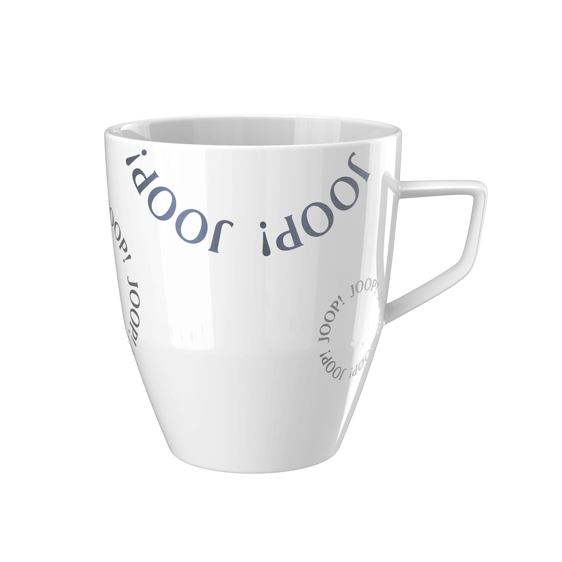 Joop! Kaffeebecher Blau, Silber, Weiß 8.5x8.5x9.5 cm