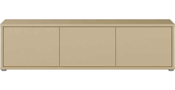 LOWBOARD  in 154,2/44,5/34,9 cm  - Gelb/Grau, MODERN, Holzwerkstoff/Kunststoff (154,2/44,5/34,9cm) - Carryhome