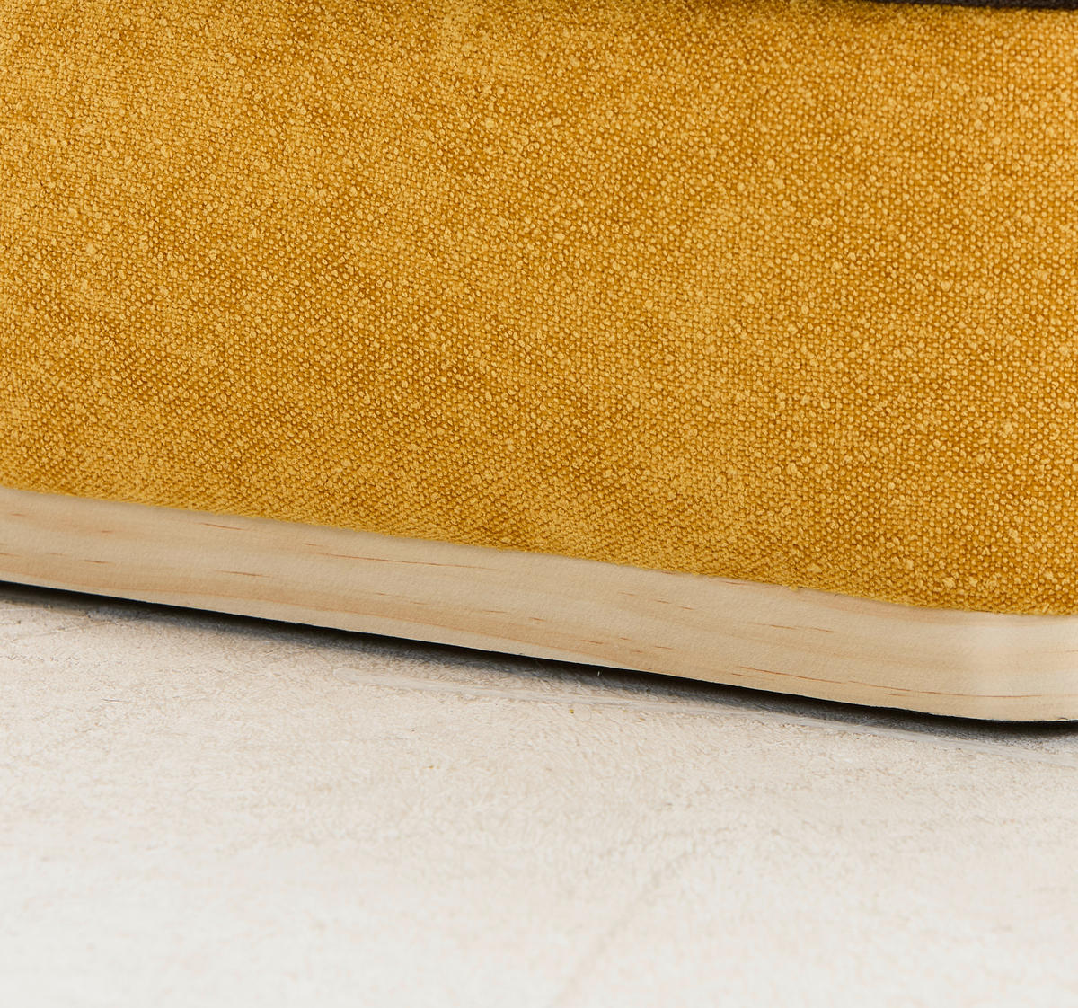 HOCKER in Holz, Textil, Holzwerkstoff Gelb, Schwarz, Weiß  - Gelb/Schwarz, LIFESTYLE, Holz/Holzwerkstoff (42/46/42cm) - Xora