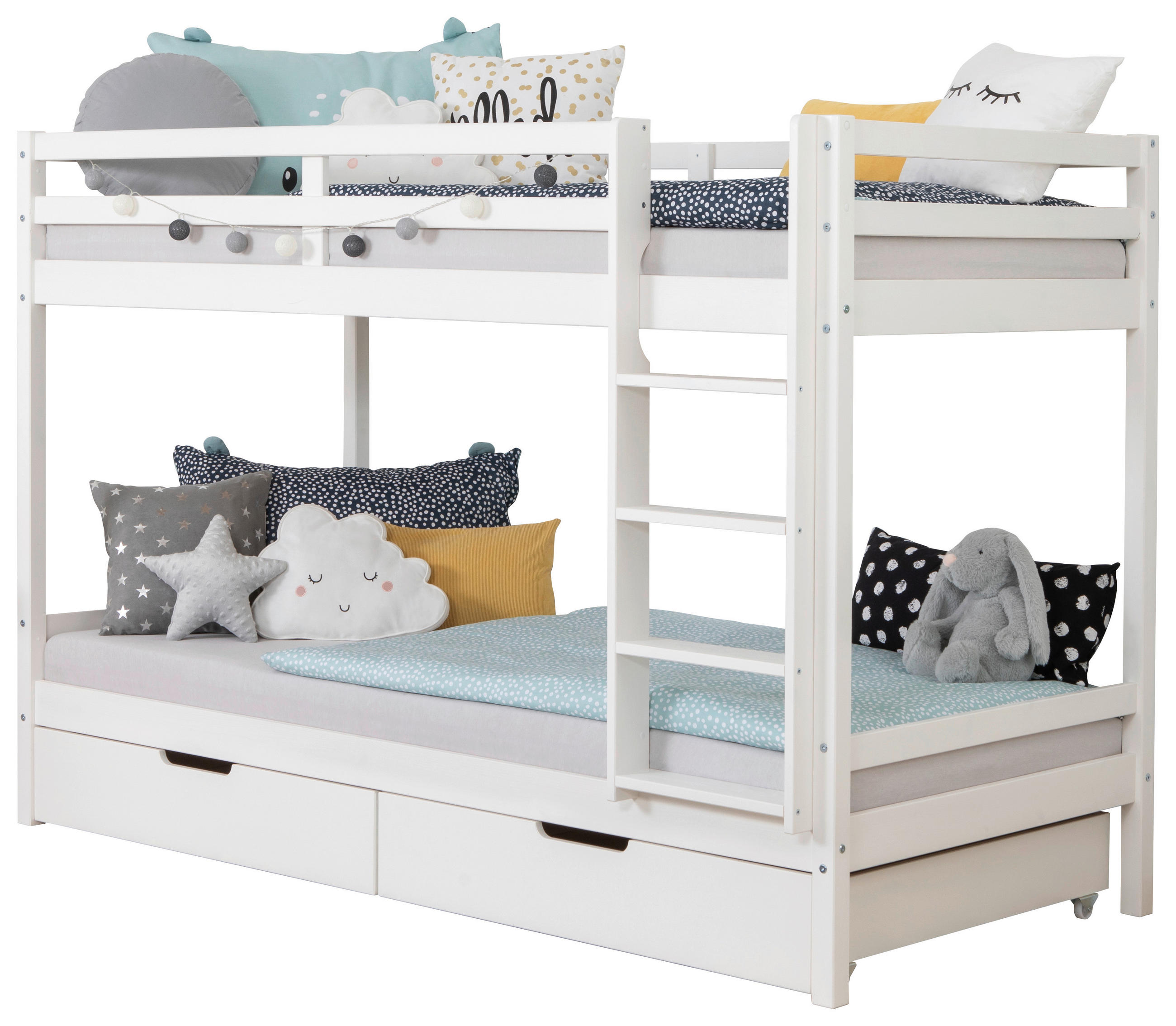 ETAGENBETT 90/200 cm Weiss  - Weiss, Modern, Holz (90/200cm) - MID.YOU