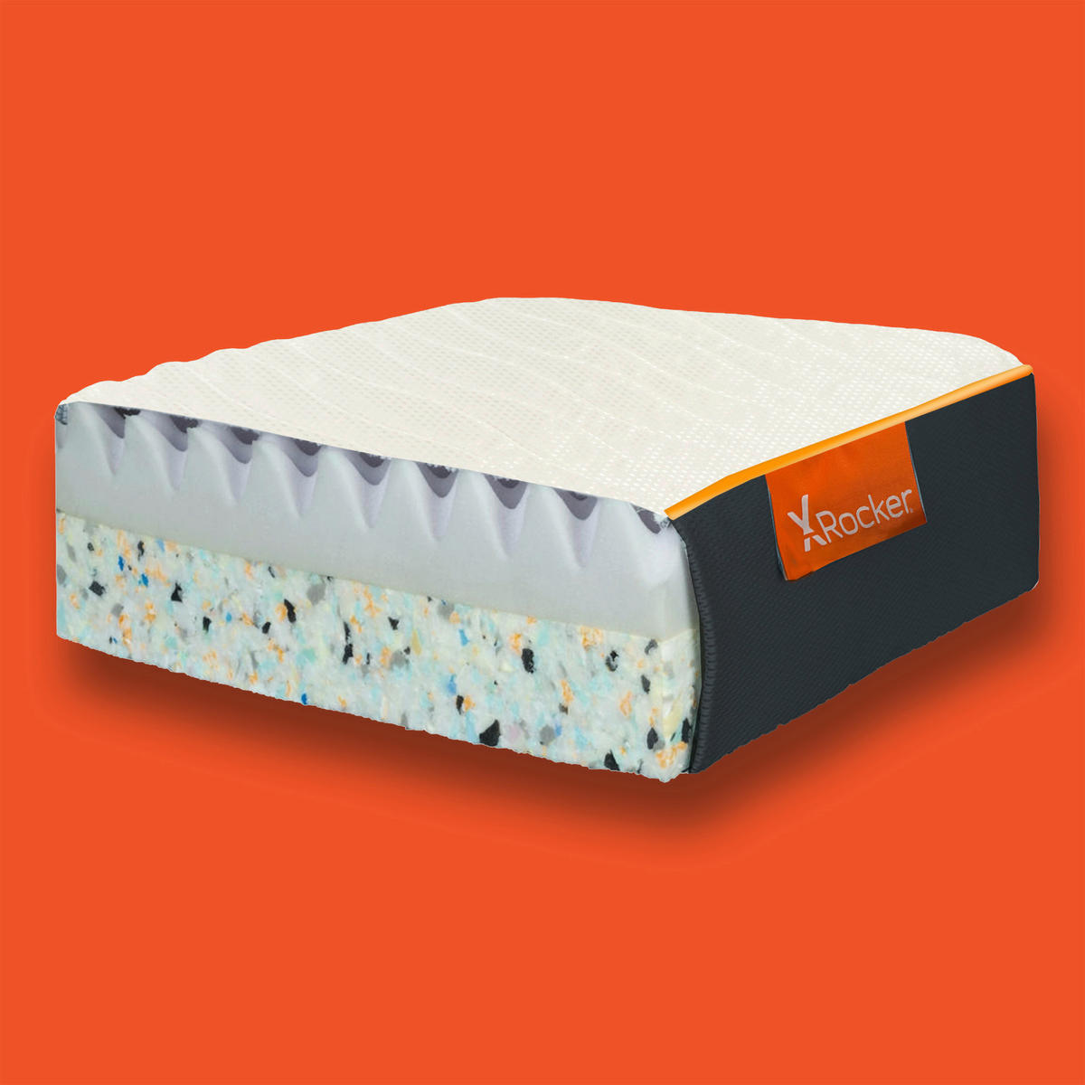 MATRAC, 90/190 cm - sivá/biela, Modern, textil (90/190cm) - X Rocker