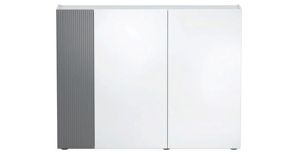 SCHUHSCHRANK in 145/113/34 cm - Schwarz/Weiß, Design, Glas/Holzwerkstoff (145/113/34cm) - Voleo
