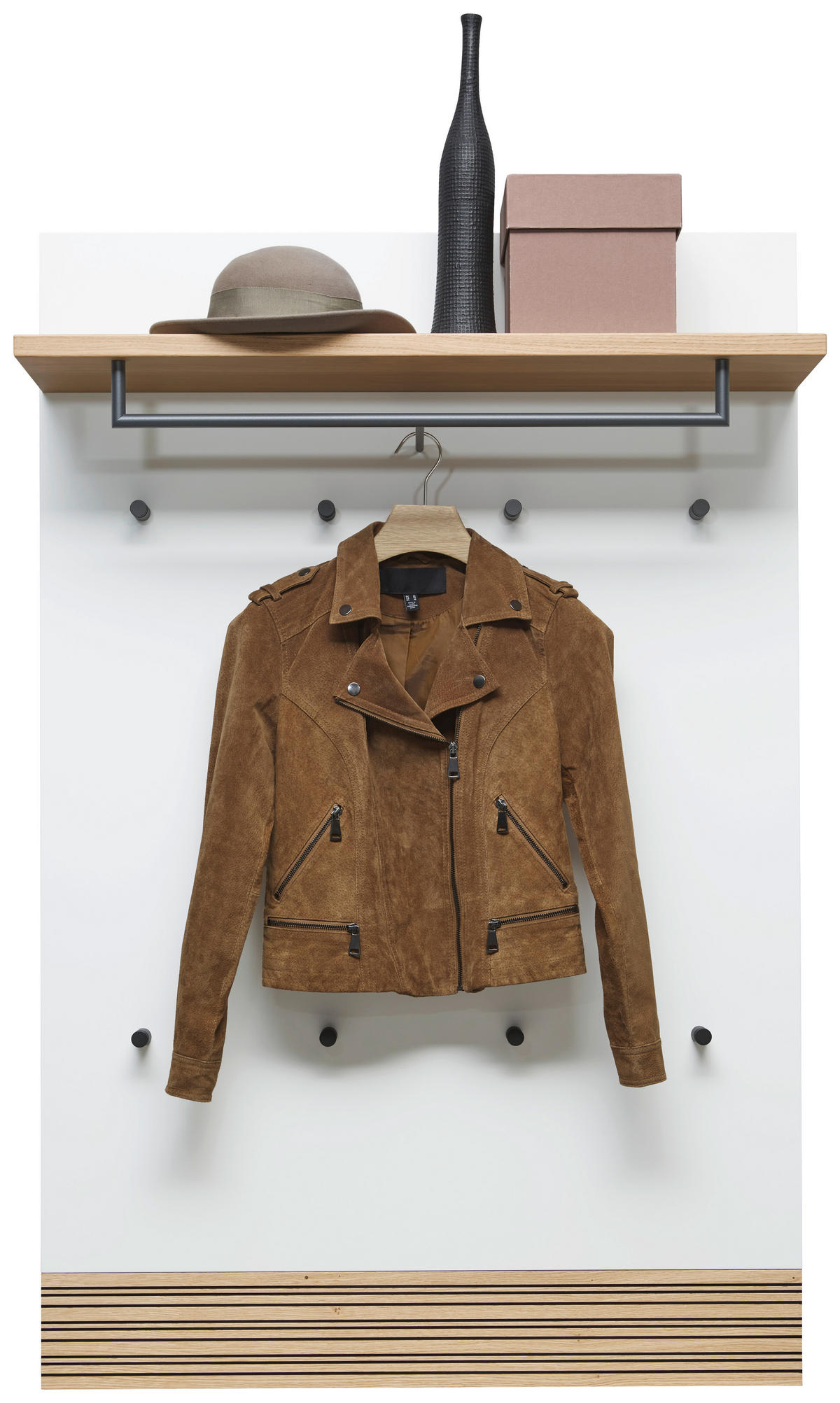 GARDEROBENPANEEL  in 92/140/28 cm  - Eichefarben/Anthrazit, Design, Holz/Holzwerkstoff (92/140/28cm) - Dieter Knoll