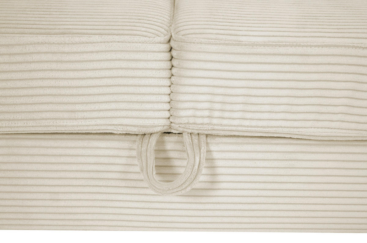 ECKSOFA inkl. Funktionen Naturfarben Cord  - Silberfarben/Naturfarben, Design, Textil/Metall (250/167cm) - Xora