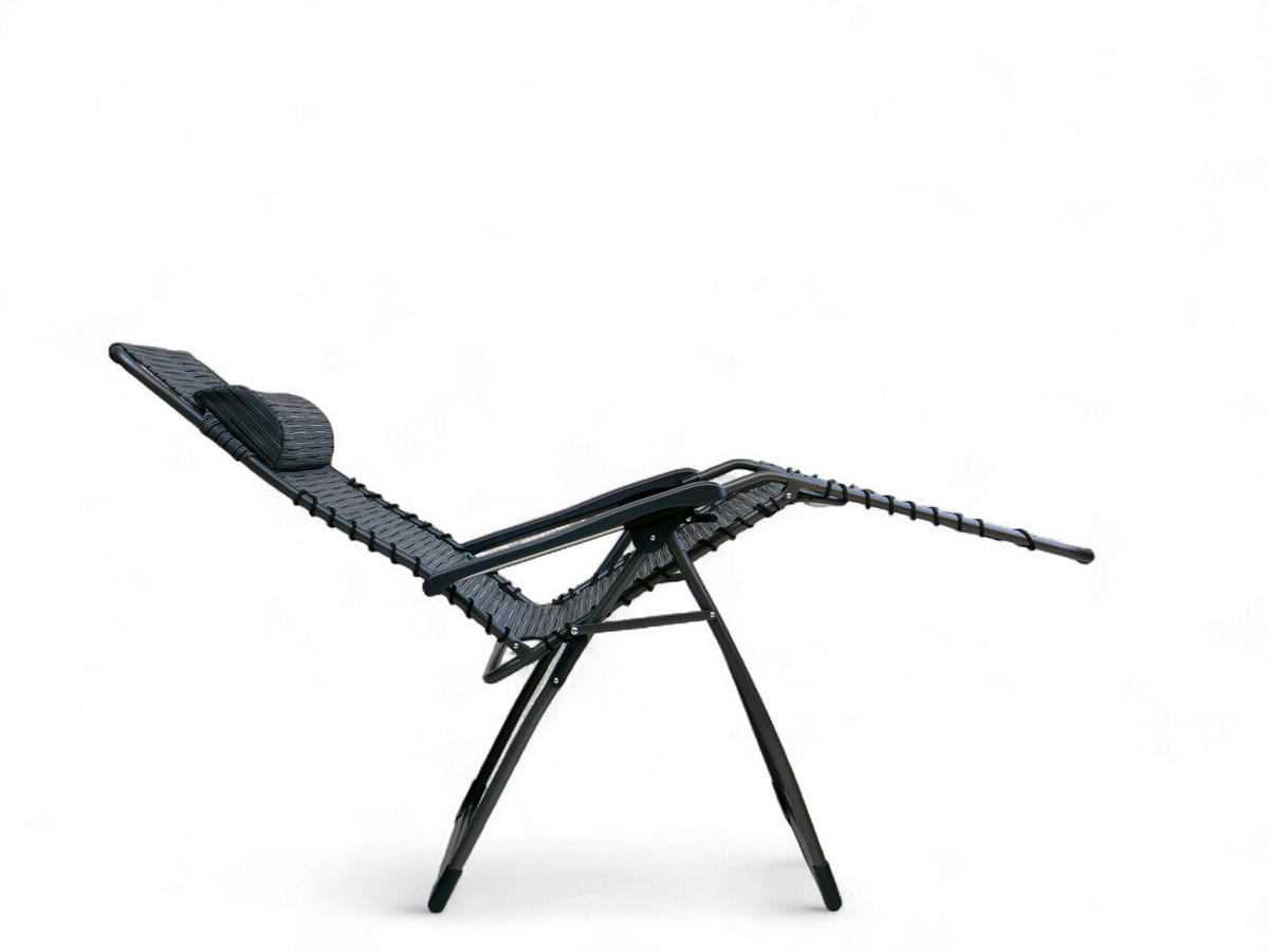 GARTEN-RELAXSESSEL 66/120/65 cm  - Anthrazit, Basics, Kunststoff/Textil (66/120/65cm)