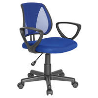 OTOČNÁ STOLIČKA PRE MLÁDEŽ, tmavomodrá - čierna/tmavomodrá, Basics, plast (58/75-92/45cm) - MID.YOU