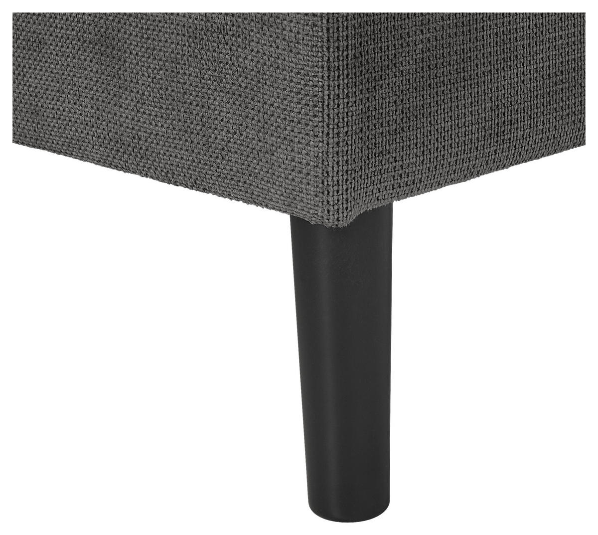 ECKSOFA in Webstoff Dunkelgrau  - Dunkelgrau/Schwarz, Konventionell, Kunststoff/Textil (157/231cm) - P & B