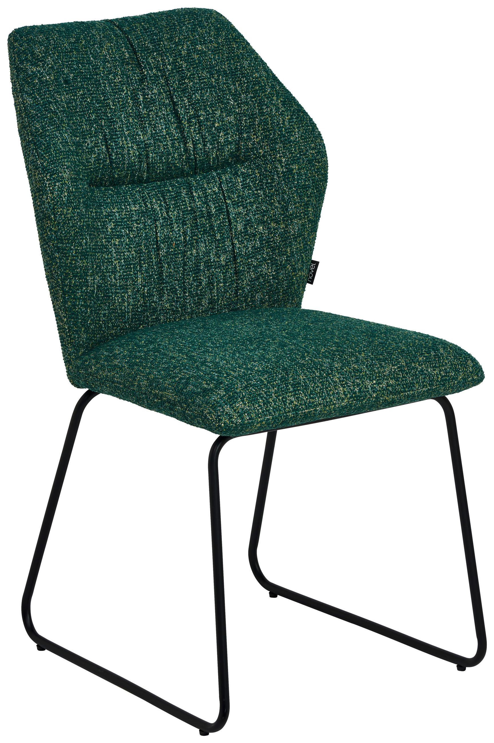 SZÉK fém, textil zöld, türkiz  - türkiz/fekete, Design, textil/fém (49/89,5/65cm) - Novel