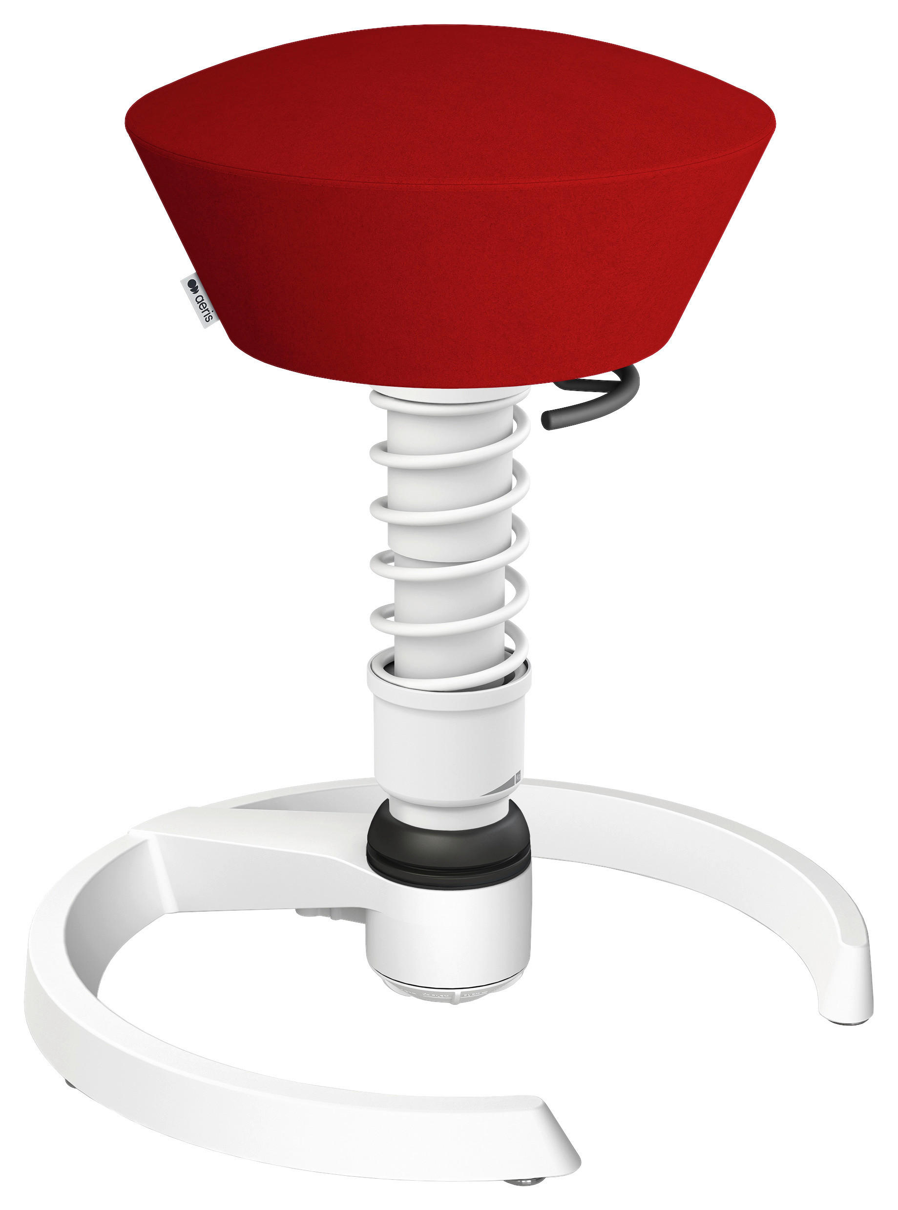 BÜROHOCKER 55/45,66/55 cm  - Rot/Weiß, Basics, Textil/Metall (55/45,66/55cm) - Aeris