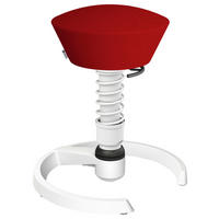 BÜROHOCKER 55/45,66/55 cm  - Rot/Weiß, Basics, Textil/Metall (55/45,66/55cm) - Aeris