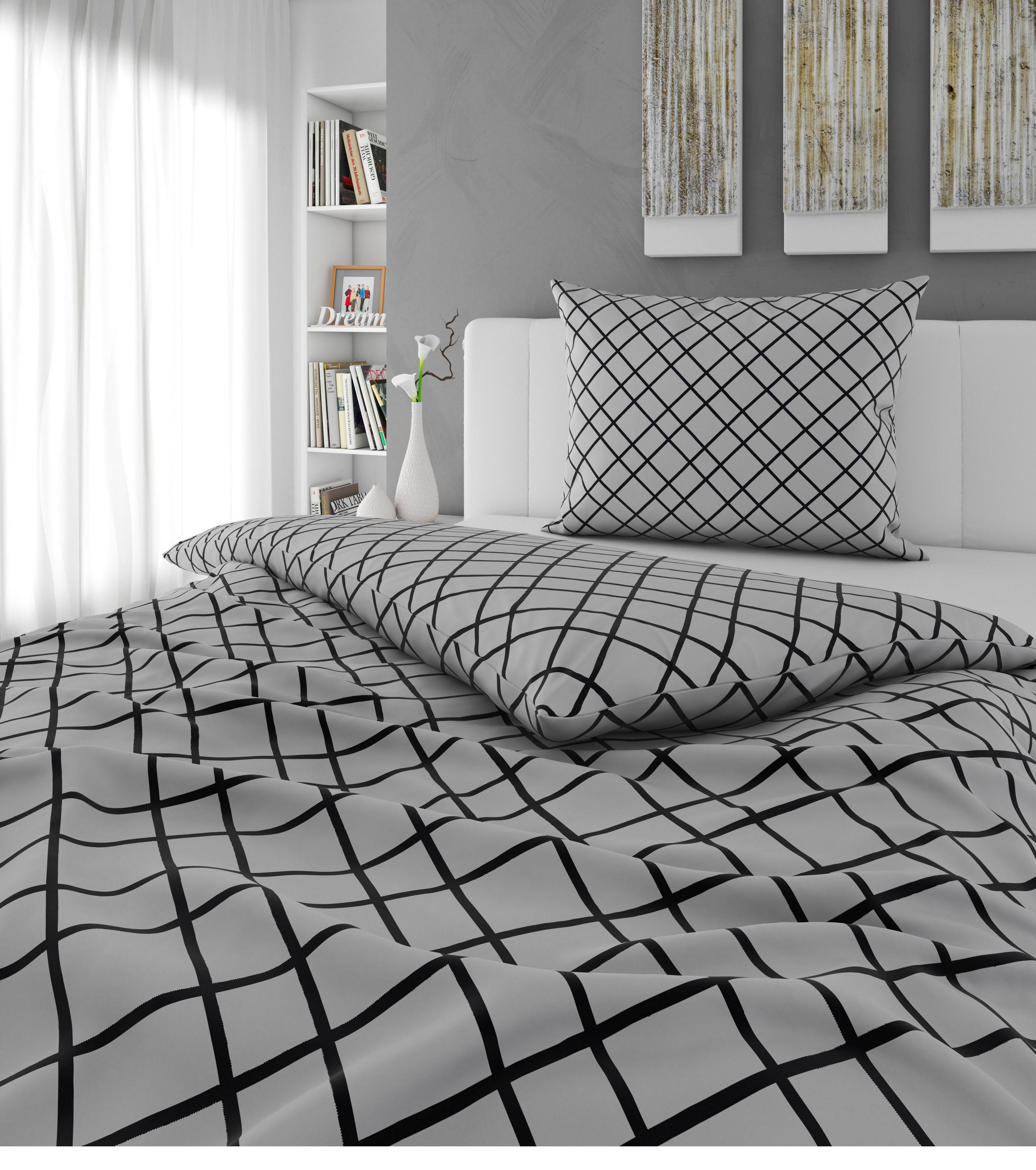 POVLEČENÍ, flanel, šedá, 140/200 cm - šedá, Konvenční, textil (140/200cm) - Esposa