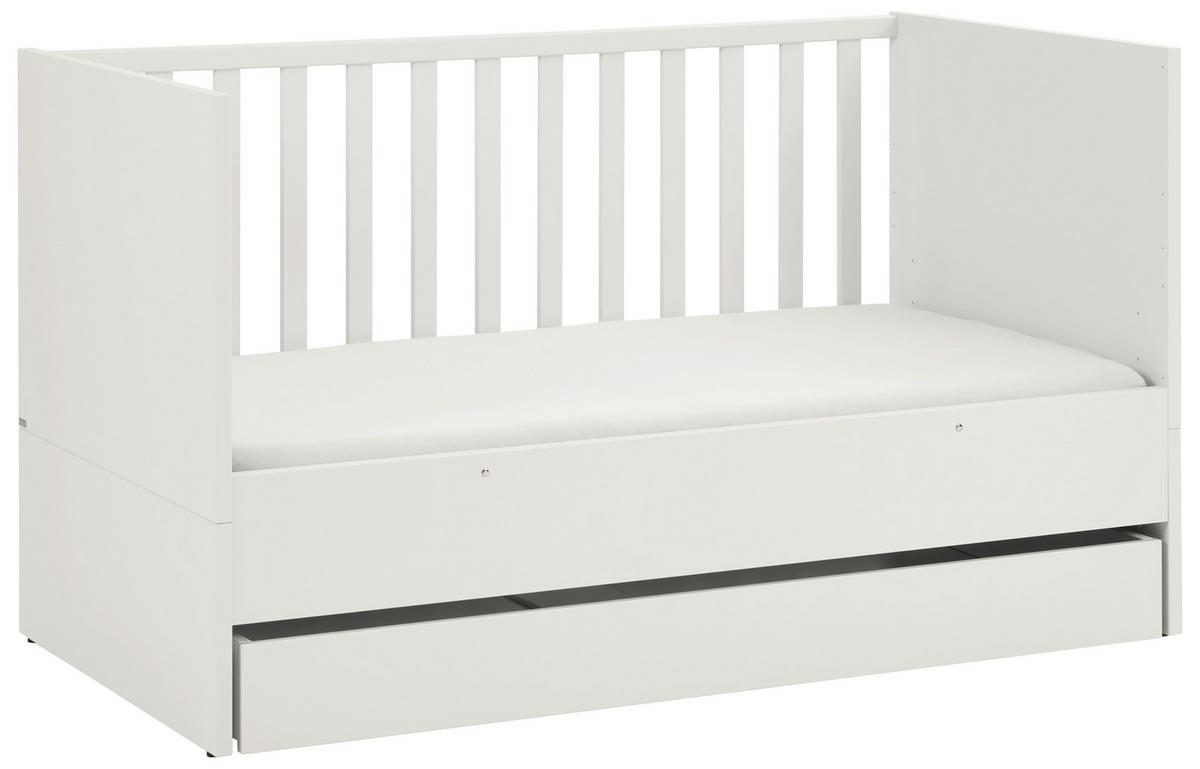 BETTSCHUBKASTEN 137/14/75 cm,  in Weiß  - Weiß, Basics, Holzwerkstoff/Kunststoff (137/14/75cm) - Paidi