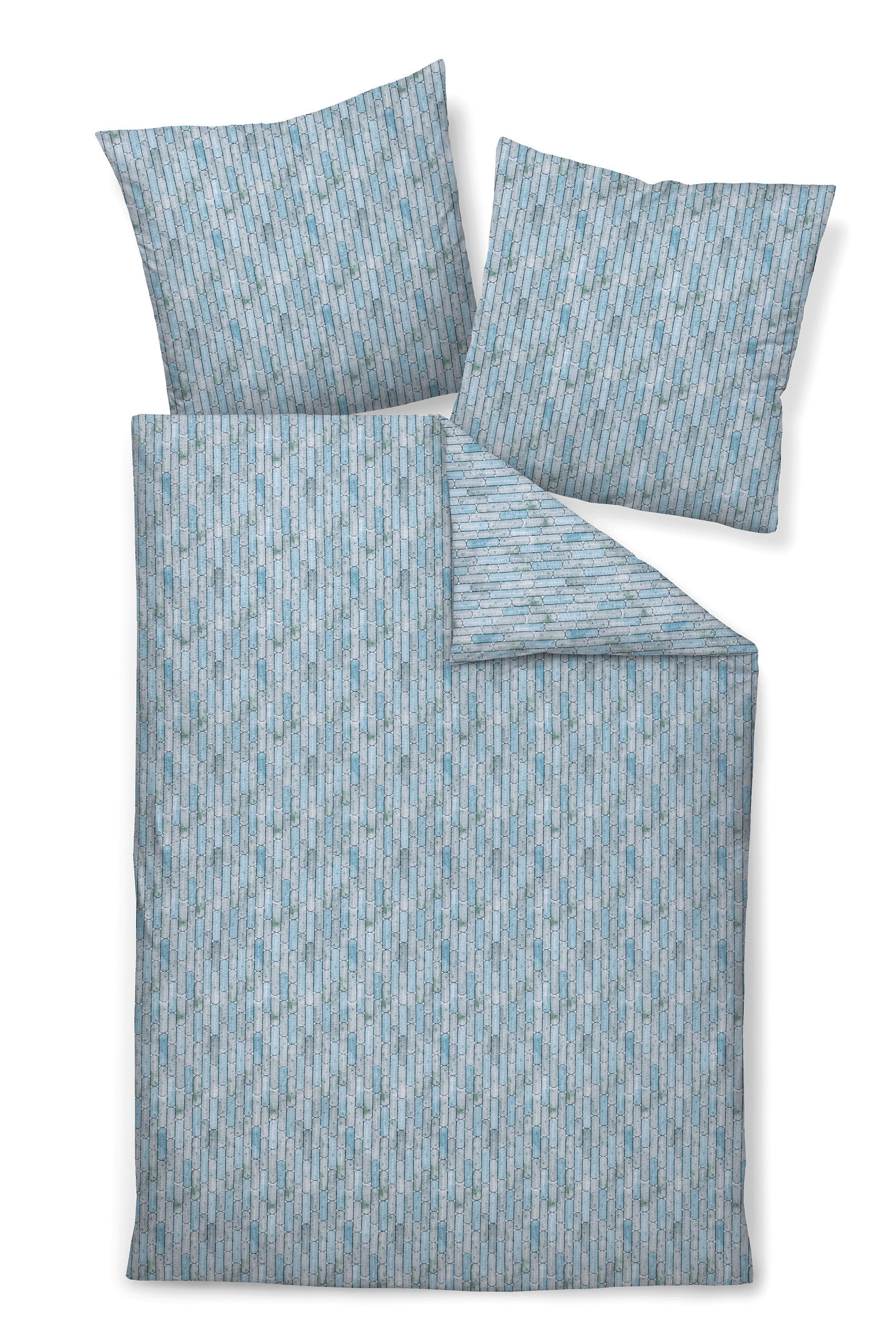 BETTWÄSCHE Seersucker 135/200 cm  - Blau, Basics, Textil (135/200cm) - Janine