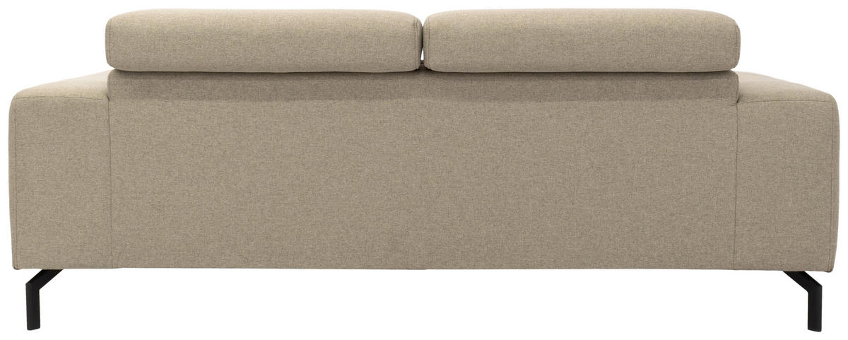 2-SITZER-SOFA Webstoff Schlammfarben  - Schlammfarben/Schwarz, Design, Textil/Metall (208/79/104cm) - MID.YOU