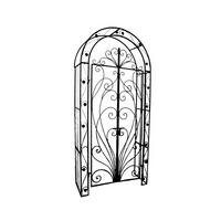 ROSENBOGEN - Schwarz, Basics, Metall (108/229/40cm) - Gardenson