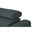 ECKSOFA in Struktur Dunkelgrau 205/280 cm - Dunkelgrau/Schwarz, Design, Textil/Metall (205/280cm) - Xora