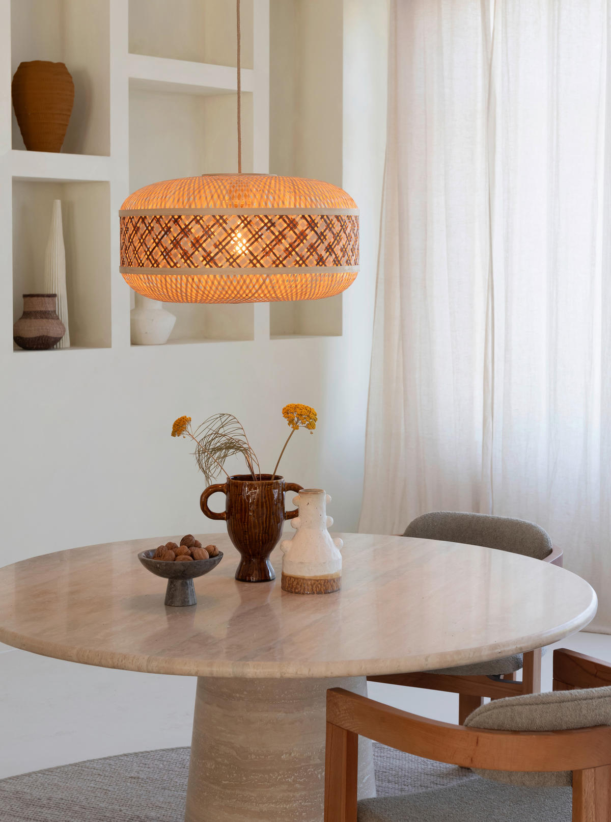 HÄNGLAMPA 50/25 cm  - brun/naturfärgad, Basics, naturmaterial (50/25cm) - Good & Mojo