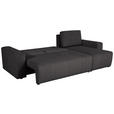 ECKSCHLAFSOFA  mit Cord Schieferfarben  - Schieferfarben/Schwarz, KONVENTIONELL, Textil (248/146cm) - Xora