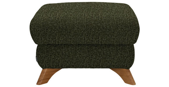HOCKER Chenille Olivgrün - Eichefarben/Olivgrün, MODERN, Holz/Textil (65/47/65cm) - Valnatura