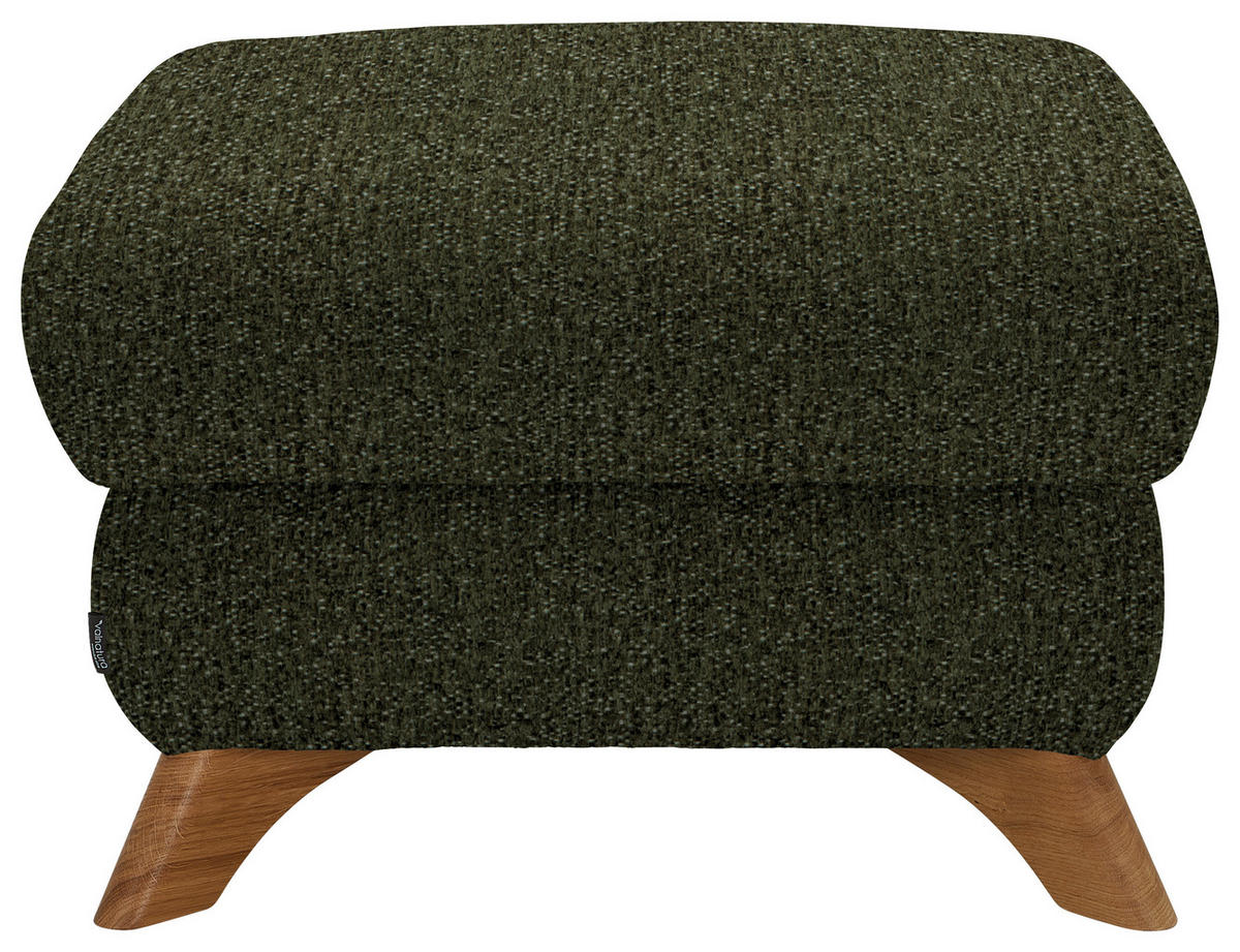 HOCKER in Textil Olivgrün  - Eichefarben/Olivgrün, Modern, Holz/Textil (65/47/65cm) - Valnatura
