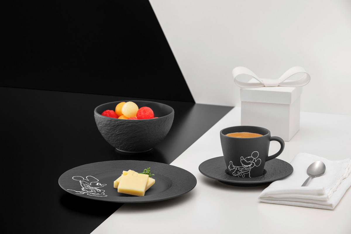 FRÜHSTÜCKSSET Manufacture Rock Meckey  - Schwarz, Basics, Keramik - Villeroy & Boch