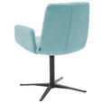 ARMLEHNSTUHL  in Cord  - Petrol/Schwarz, Design, Textil/Metall (61/88/66cm) - Dieter Knoll