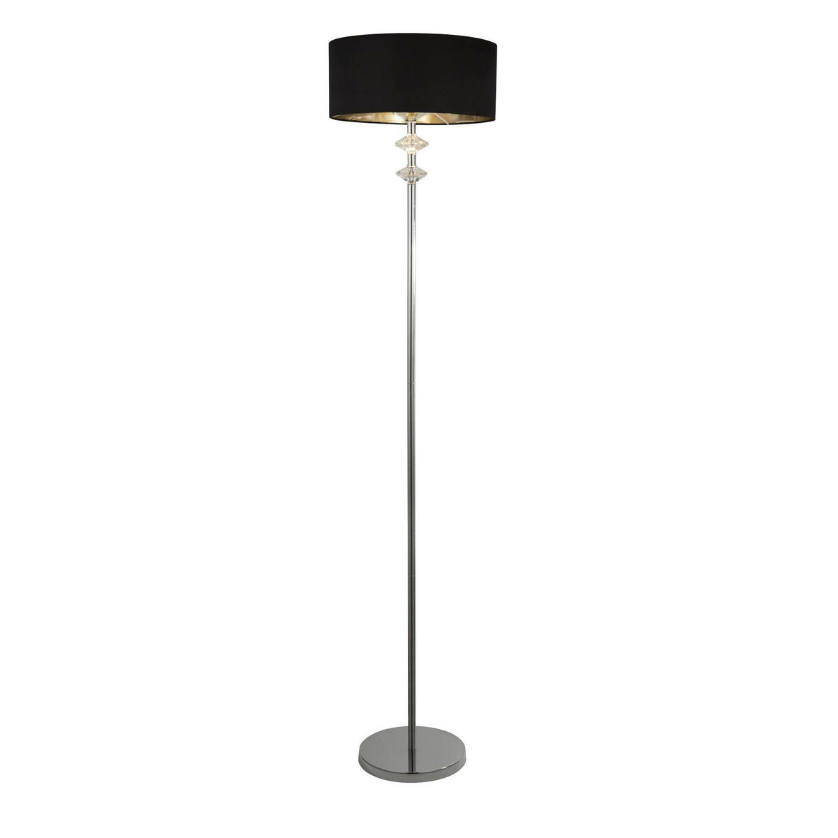 STOJEČA SVETILKA  Ontario   35/35/157,50 cm          - barve kroma/črna, Design, kovina/umetna masa (35/35/157,50cm)