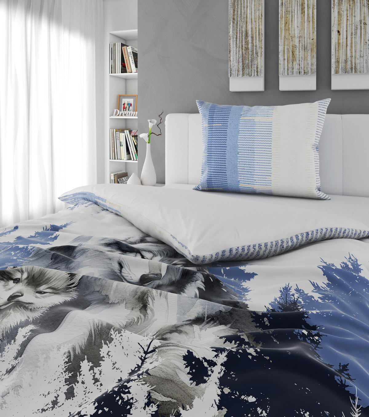 WENDEBETTWÄSCHE Satin 140/200 cm  - Multicolor, Textil (140/200cm) - Esposa